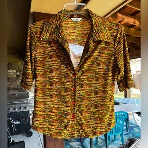 Vintage stretchy collar button down